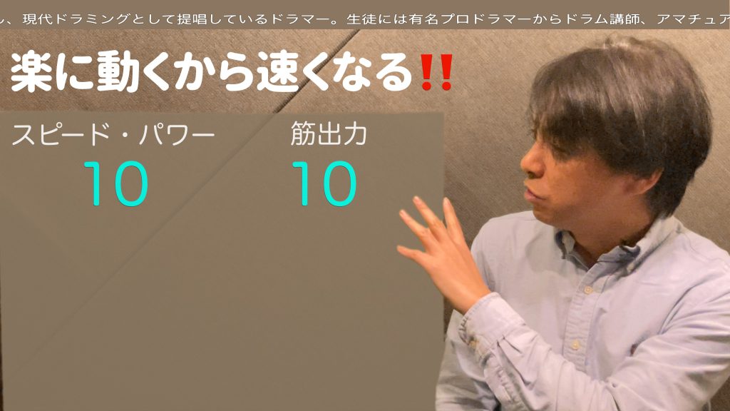 スピード10、筋出力10の場合
